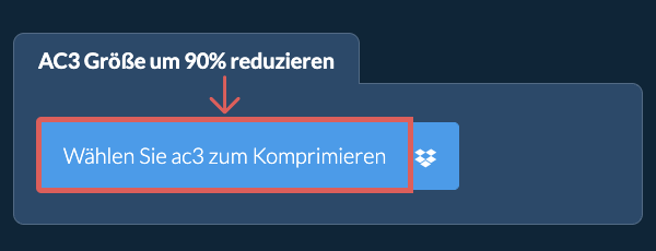 ac3 Größe um 90% reduzieren