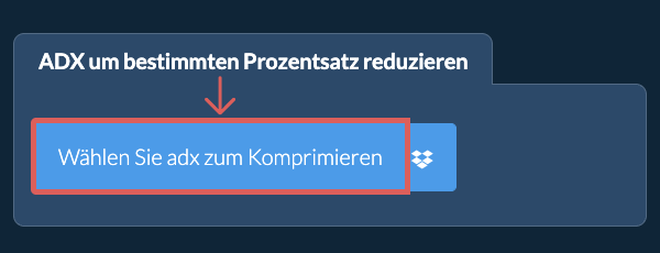 adx Größe um einen bestimmten Prozentsatz reduzieren