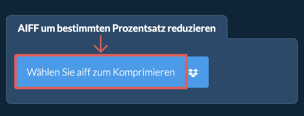 aiff Größe um einen bestimmten Prozentsatz reduzieren