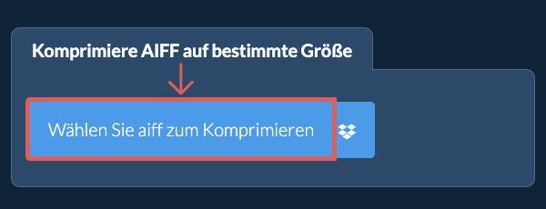 Komprimieren Sie aiff unter einer bestimmten Größe