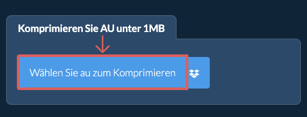 Komprimieren Sie au unter 1MB