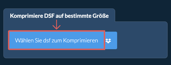 Komprimieren Sie dsf unter einer bestimmten Größe