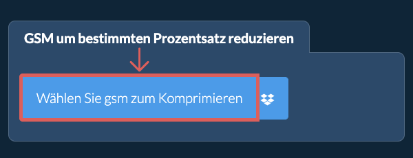 gsm Größe um einen bestimmten Prozentsatz reduzieren