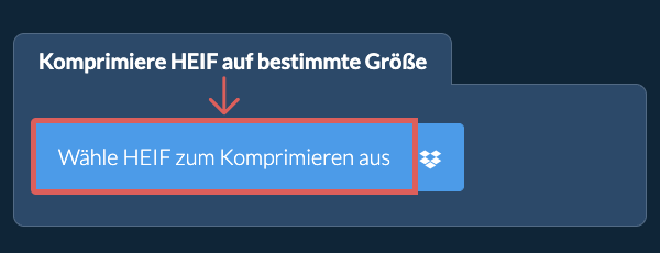 Komprimiere HEIF auf eine bestimmte GrößekB online