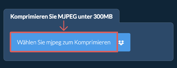 Komprimieren Sie mjpeg unter 300MB