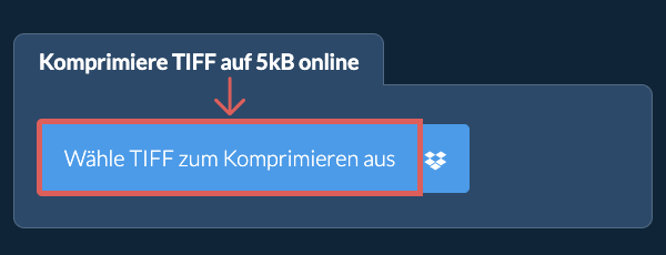 Komprimiere TIFF auf 5kB online