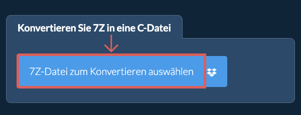 Konvertieren Sie 7Z in eine C-Datei