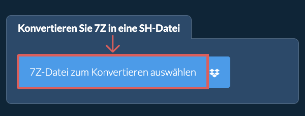 Konvertieren Sie 7Z in eine SH-Datei