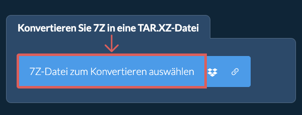 Konvertieren Sie 7Z in eine TAR.XZ-Datei