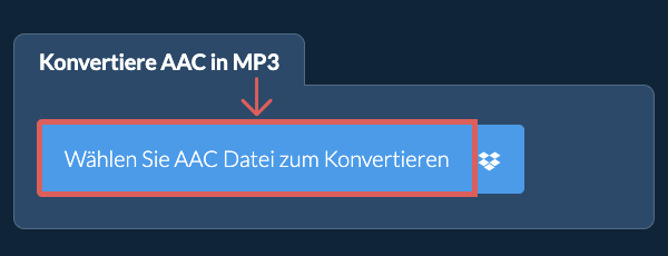 Konvertiere AAC in MP3