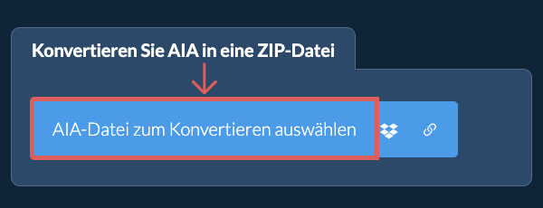 Konvertieren Sie AIA in eine ZIP-Datei