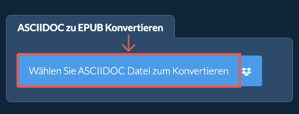 Konvertiere ASCIIDOC in EPUB