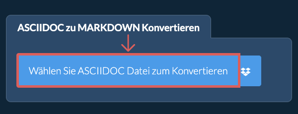 Konvertiere ASCIIDOC in MARKDOWN