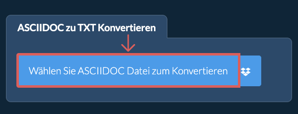 Konvertiere ASCIIDOC in TXT