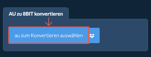 au zu 8bit konvertieren