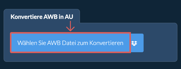 Konvertiere AWB in AU