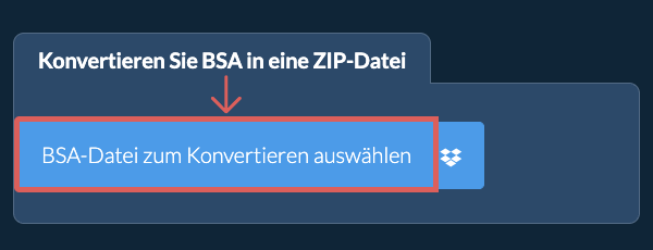 Konvertieren Sie BSA in eine ZIP-Datei
