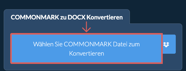 Konvertiere COMMONMARK in DOCX
