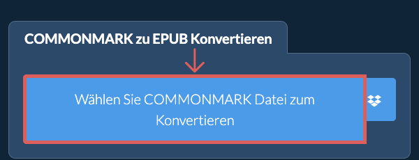 Konvertiere COMMONMARK in EPUB