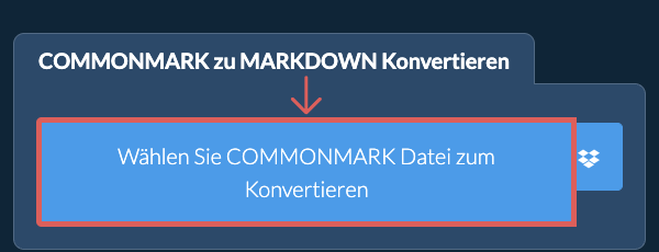 Konvertiere COMMONMARK in MARKDOWN