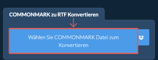 Konvertiere COMMONMARK in RTF
