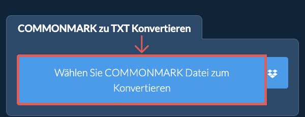 Konvertiere COMMONMARK in TXT