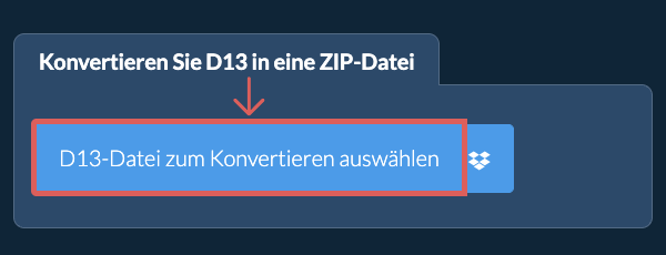 Konvertieren Sie D13 in eine ZIP-Datei