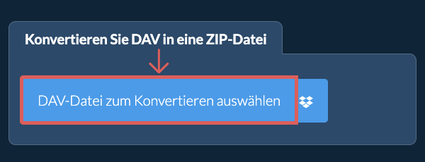 Konvertieren Sie DAV in eine ZIP-Datei