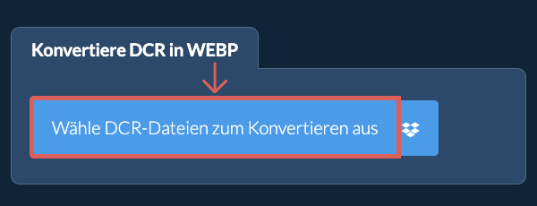 Konvertiere DCR in WEBP