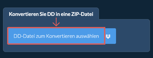 Konvertieren Sie DD in eine ZIP-Datei