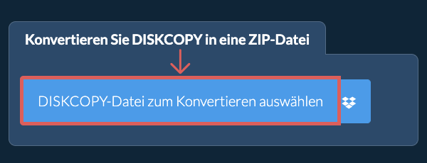 Konvertieren Sie DISKCOPY in eine ZIP-Datei