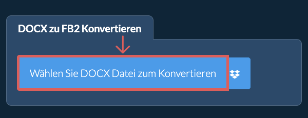 Konvertiere DOCX in FB2