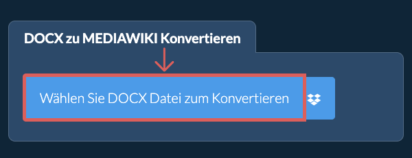 Konvertiere DOCX in MEDIAWIKI