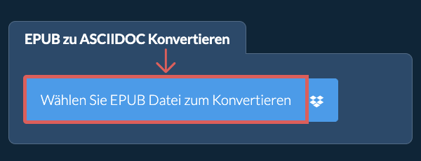 Konvertiere EPUB in ASCIIDOC