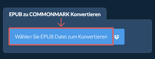 Konvertiere EPUB in COMMONMARK