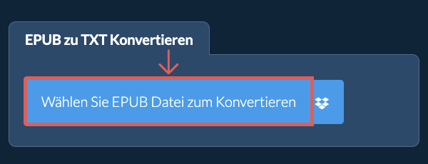Konvertiere EPUB in TXT