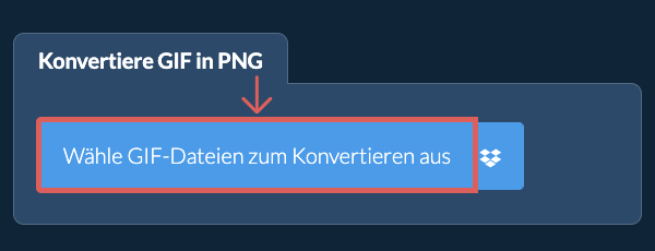 Konvertiere GIF in PNG