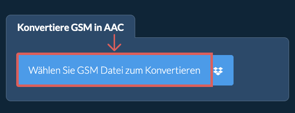 Konvertiere GSM in AAC