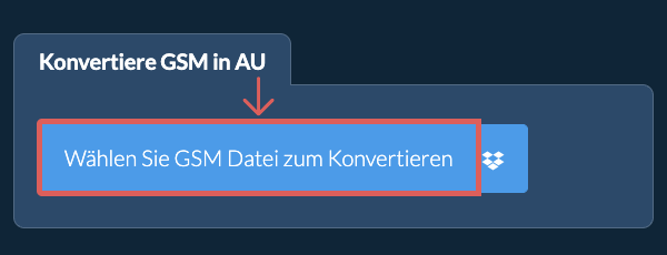 Konvertiere GSM in AU