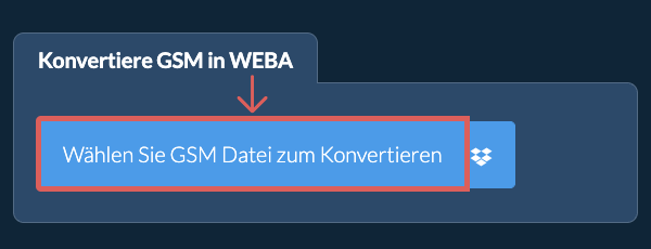 Konvertiere GSM in WEBA