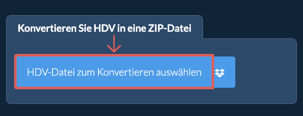 Konvertieren Sie HDV in eine ZIP-Datei