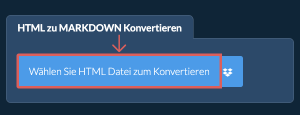 Konvertiere HTML in MARKDOWN