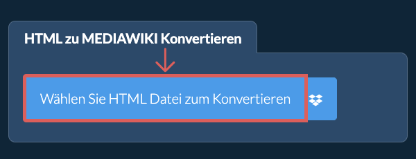 Konvertiere HTML in MEDIAWIKI