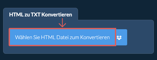 Konvertiere HTML in TXT