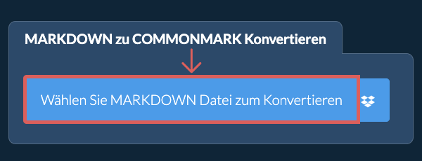 Konvertiere MARKDOWN in COMMONMARK
