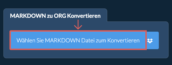 Konvertiere MARKDOWN in ORG