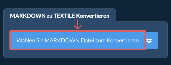 Konvertiere MARKDOWN in TEXTILE