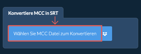 Konvertiere MCC in SRT