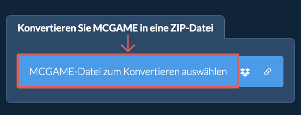 Konvertieren Sie MCGAME in eine ZIP-Datei