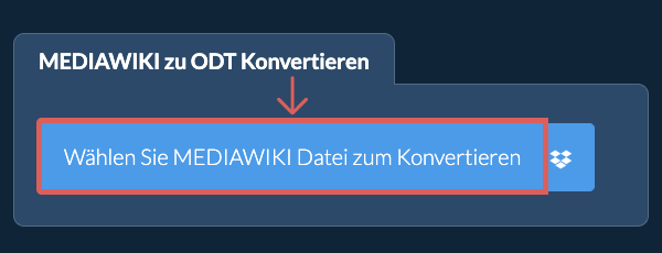 Konvertiere MEDIAWIKI in ODT